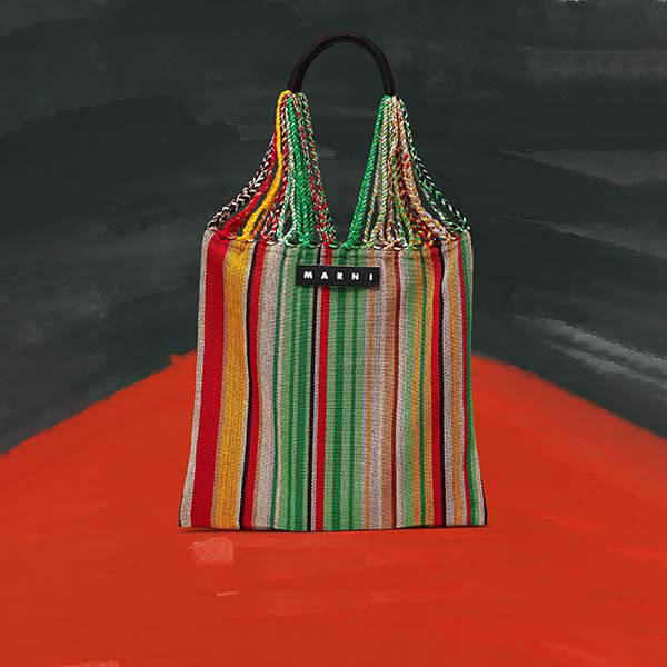 大人気 マルニ ハンモックバッグ 偽物マーケット★ハンモックショッピングバッグ